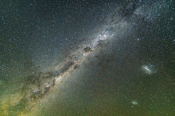A Bright Milky Way Stretching Across the Dark Country Sky