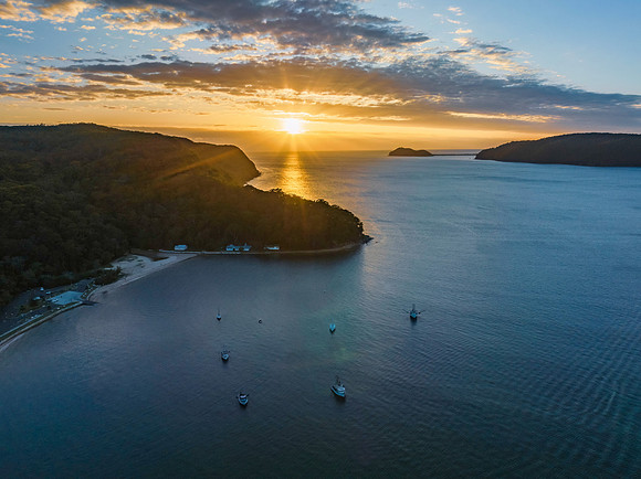 Sunrise views over the seaside village of Patonga