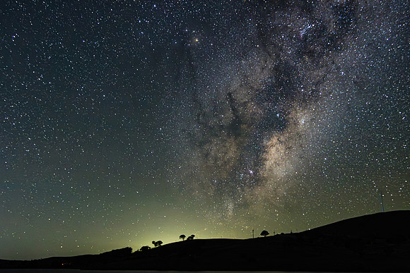 Stargazing Under the Milky Way Night Sky