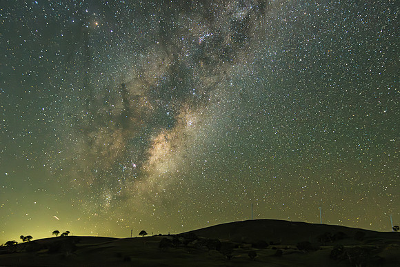 Stargazing Under the Milky Way Night Sky