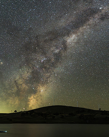 The Dark Emu in the Milky Way Night Sky