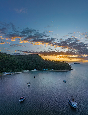 Sunrise views over the seaside village of Patonga