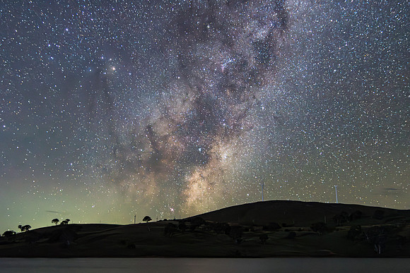 Stargazing Under the Milky Way Night Sky