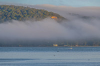 Early morning fog rolling through the Pittwater at Palm Beach