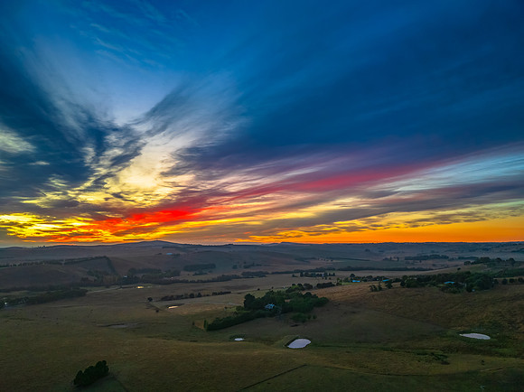 Dawn over the countryside