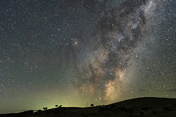 Stargazing Under the Milky Way Night Sky