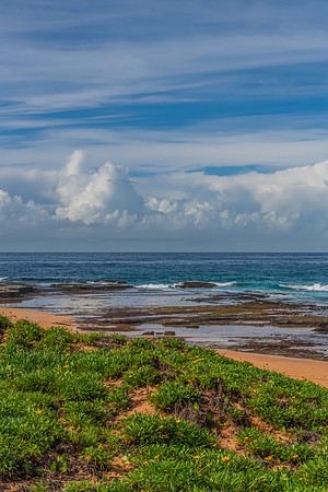 Morning Sky and Ocean Waves at Mona Vale Beach