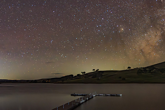 Stargazing Under the Milky Way Night Sky