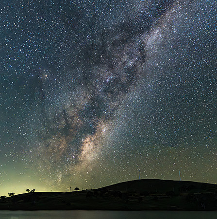 Stargazing Under the Milky Way Night Sky