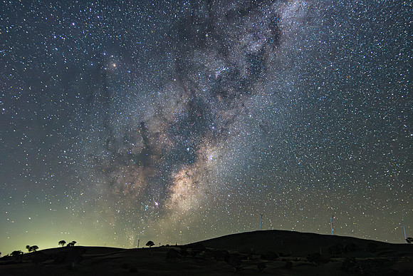 Stargazing Under the Milky Way Night Sky