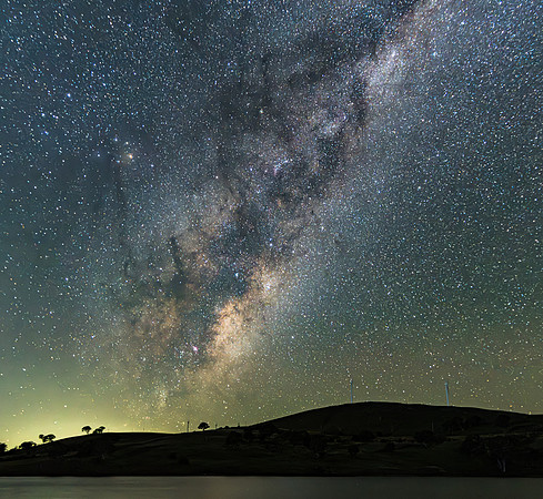 Stargazing Under the Milky Way Night Sky