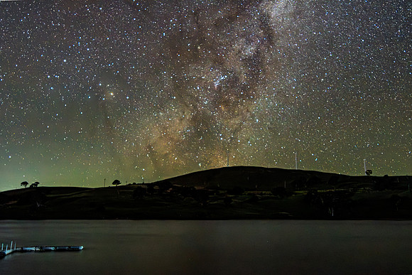 Stargazing Under the Milky Way Night Sky