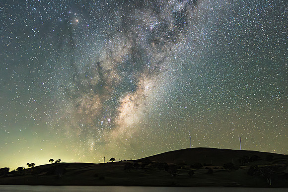 Stargazing Under the Milky Way Night Sky