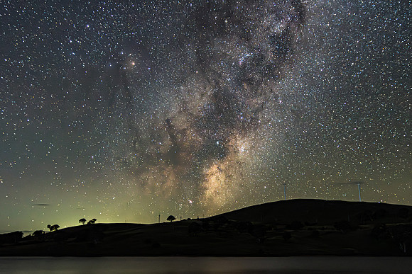 Stargazing Under the Milky Way Night Sky