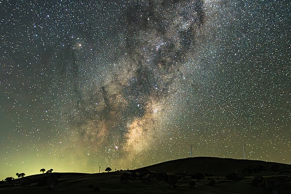 Stargazing Under the Milky Way Night Sky