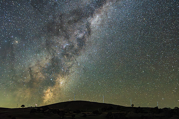 Stargazing Under the Milky Way Night Sky
