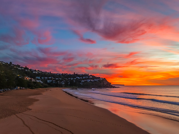 Colourful High Cloud Sunrise at the Seaside