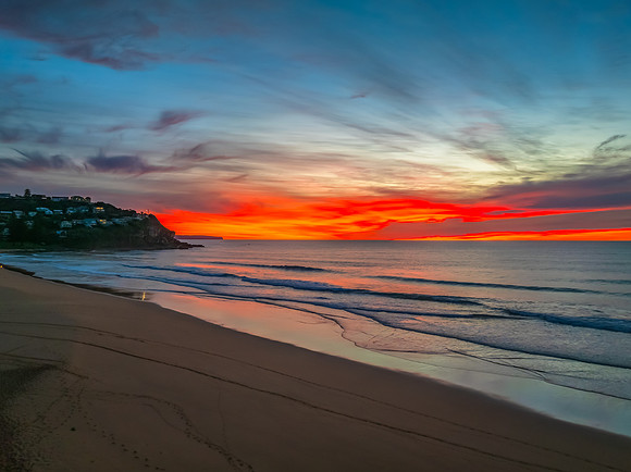 Colourful High Cloud Sunrise at the Seaside