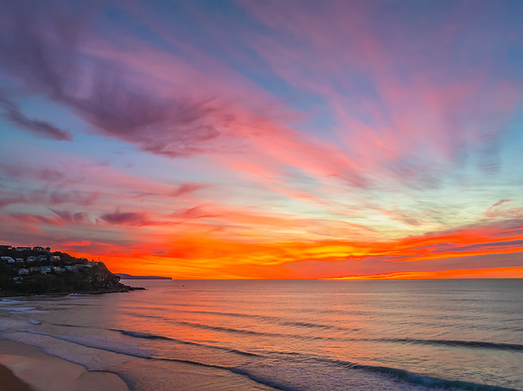 Colourful High Cloud Sunrise at the Seaside