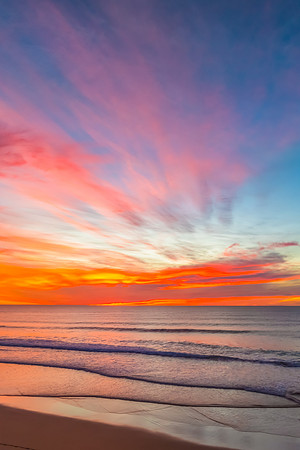 Colourful High Cloud Sunrise at the Seaside