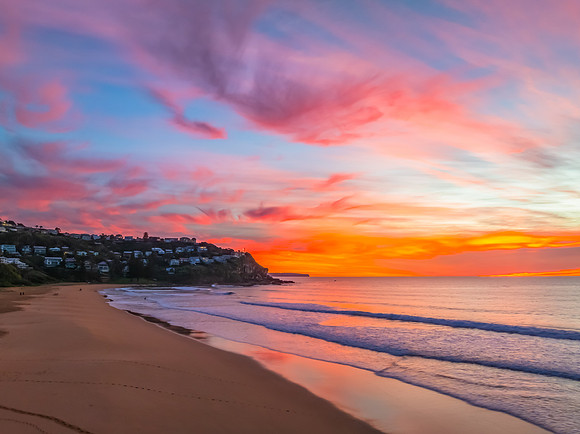Colourful High Cloud Sunrise at the Seaside