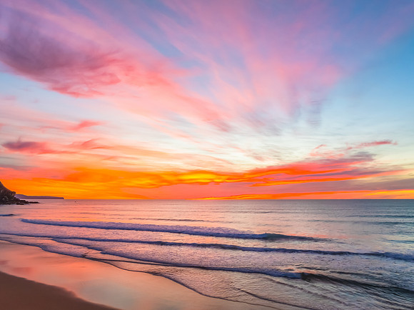 Colourful High Cloud Sunrise at the Seaside