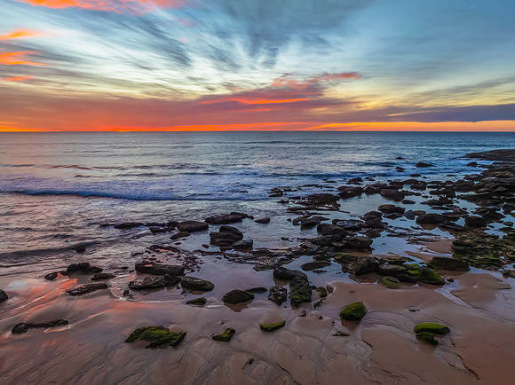 Colourful High Cloud Sunrise at the Seaside