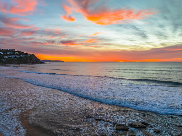 Colourful High Cloud Sunrise at the Seaside