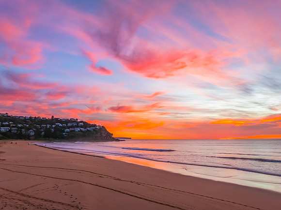 Colourful High Cloud Sunrise at the Seaside