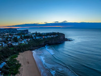 Aerial Sunrise Over the Sea