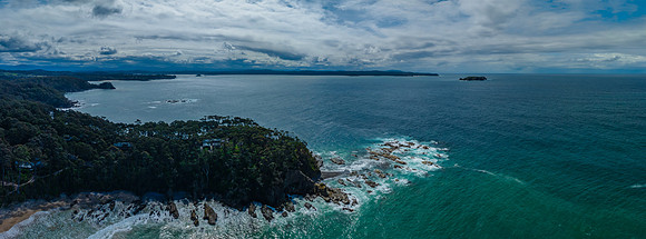 Panorama South Coast seascape from Lilli Pilli Beach