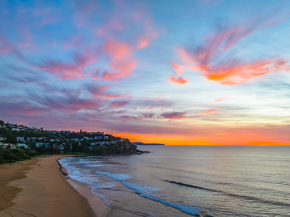 Colourful High Cloud Sunrise at the Seaside