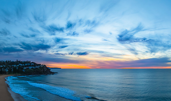 Colourful High Cloud Sunrise at the Seaside