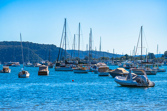 Scenic Views on the Pittwater with Boats
