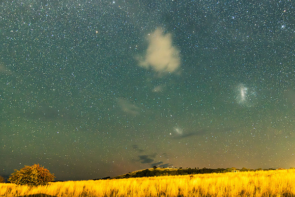 The Milky Way Galaxy with some light cloud