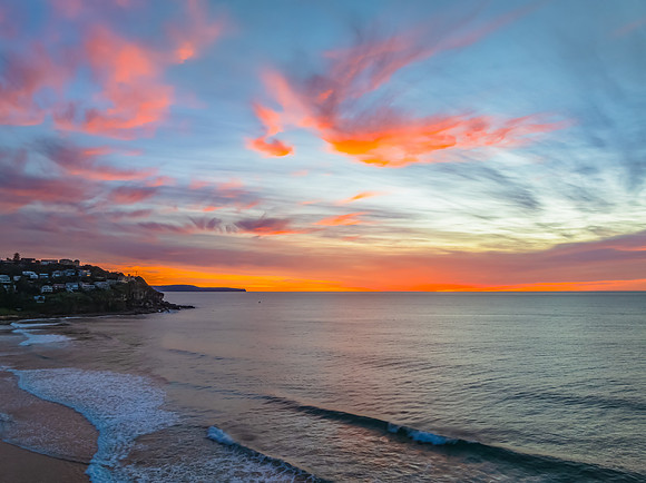 Colourful High Cloud Sunrise at the Seaside