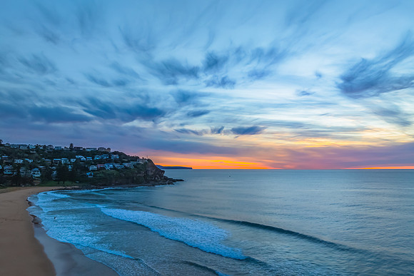Colourful High Cloud Sunrise at the Seaside