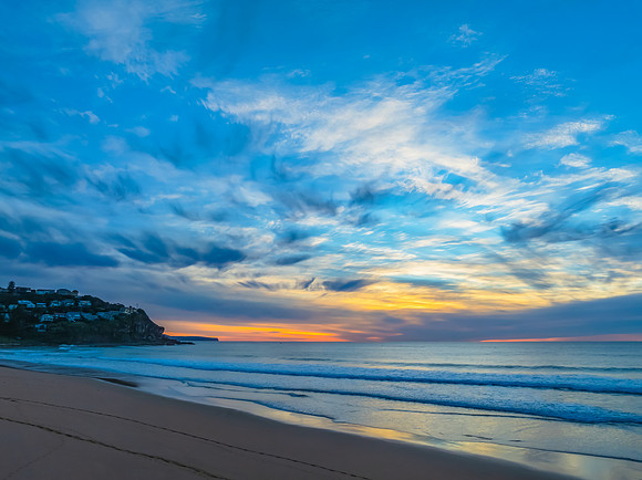 Colourful High Cloud Sunrise at the Seaside