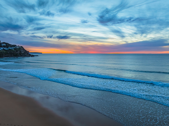 Colourful High Cloud Sunrise at the Seaside