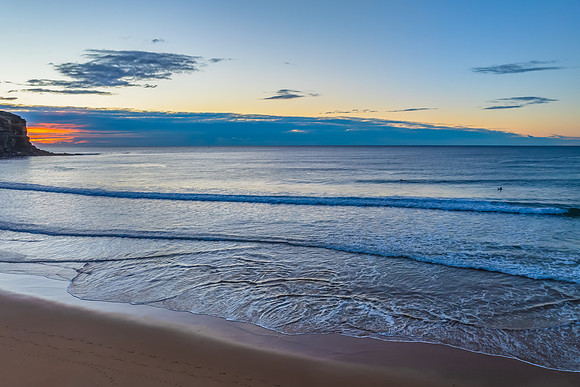 Aerial Sunrise Over the Sea