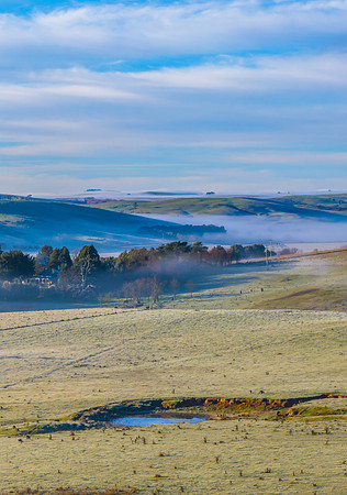 Fog and Frost Over the Countryside - A Winter Landscape
