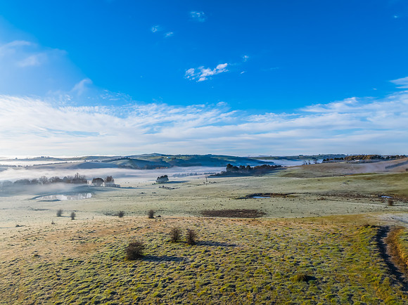 Fog and Frost Over the Countryside - A Winter Landscape