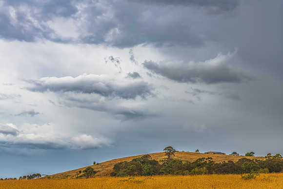 Summer storms over the countryside
