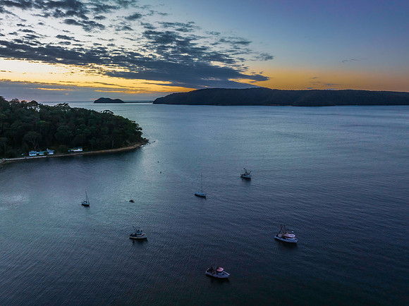 Sunrise views over the seaside village of Patonga
