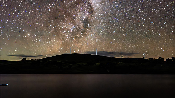 Stargazing Under the Milky Way Night Sky