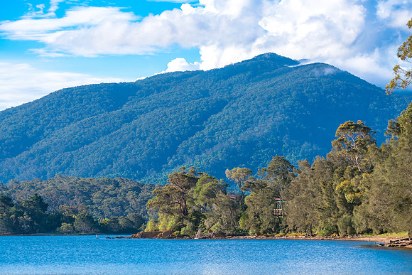 Twilight at Wallaga Lake and Gulaga Mountain