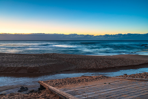 Sunrise by the sea shore