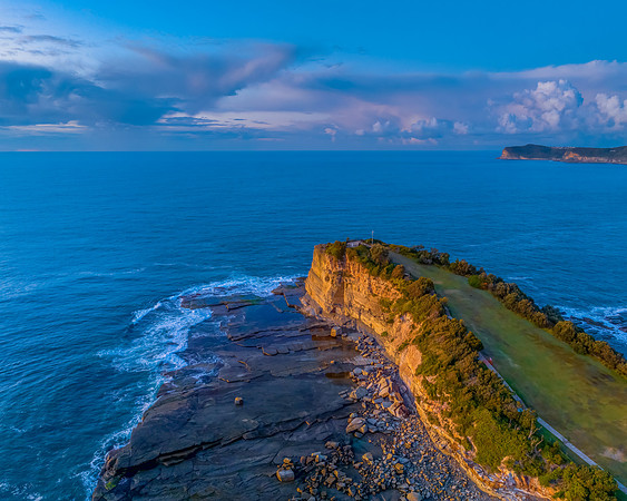 Sunrise sea views and rocky inlet