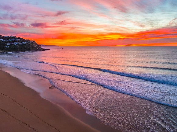 Colourful High Cloud Sunrise at the Seaside