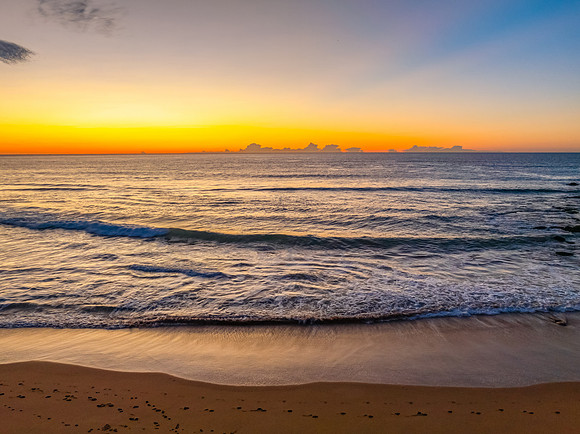 Northern Beaches Sunrise at the seaside with rain clouds